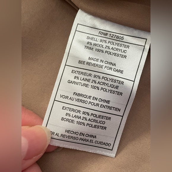 Steve Madden Tan Utility Barn Jacket XL Quiet Luxury Neutral Minimalist - Picture 14 of 15